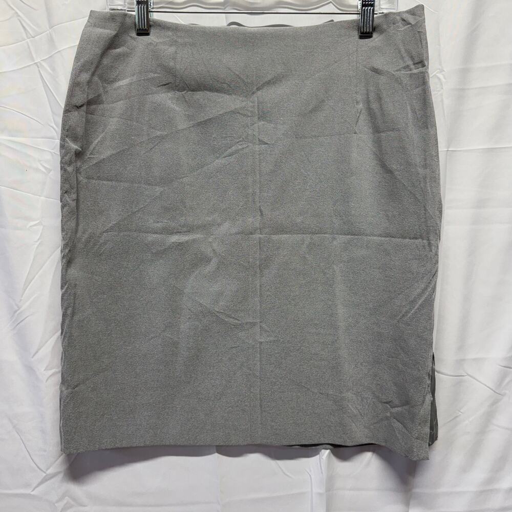 Apostrophe Gray Lined Pencil Skirt Size 16 Classic Career Office Professional